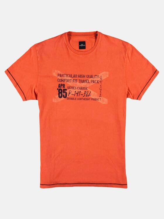 engbers Herren Modisch bedrucktes T-Shirt Orange 27336