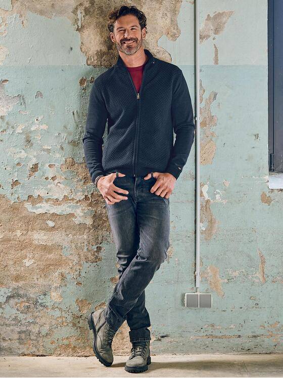 emilio adani Herren Cardigan Schwarz 39919