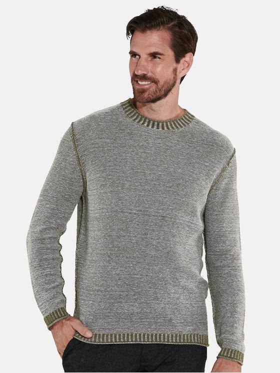engbers Herren Pullover strukturiert Grau 35735