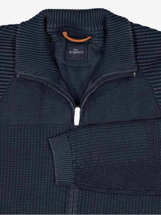 engbers Herren Cardigan regular Blau 37619