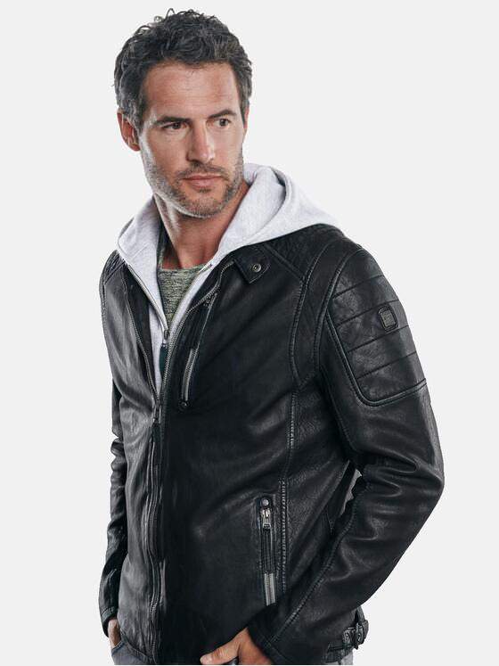 engbers Herren Individuell produzierte Lederjacke Schwarz 30215