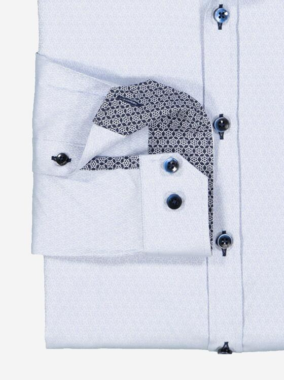 ENGBERS GERMANY Herren Langarm-Hemd dezent glänzend Hellblau 36714