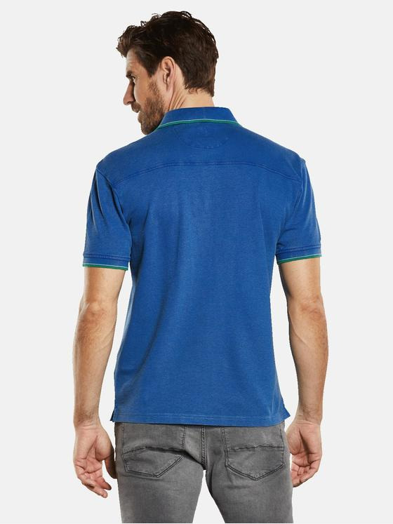 engbers Herren Polo-Shirt uni Blau 34329