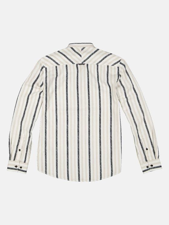 emilio adani Herren Langarm-Hemd gemustert Beige 34955