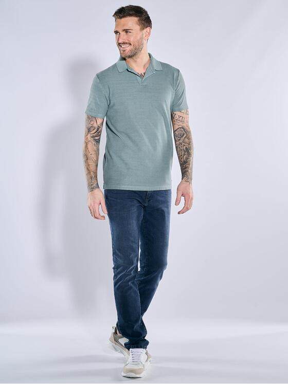emilio adani Herren Polo-Shirt uni Türkis 38928