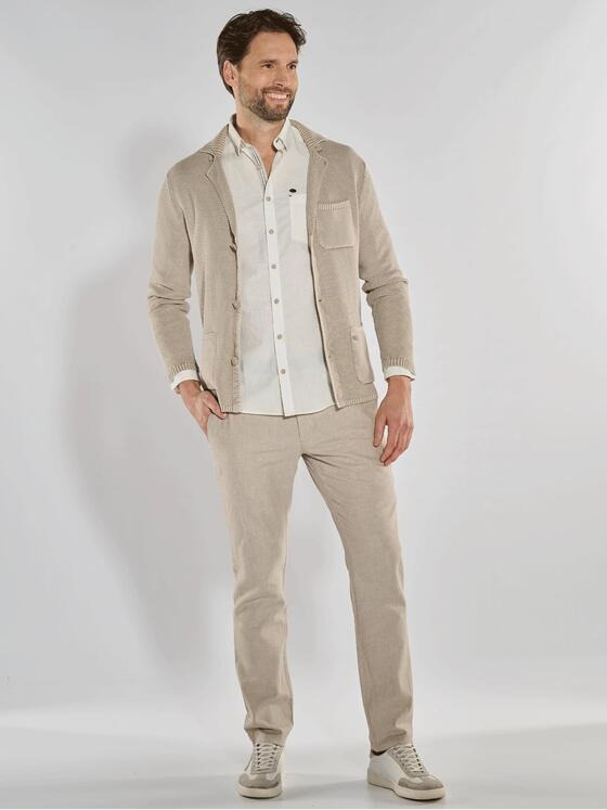 engbers Herren Strick-Sakko strukturiert Beige 36692