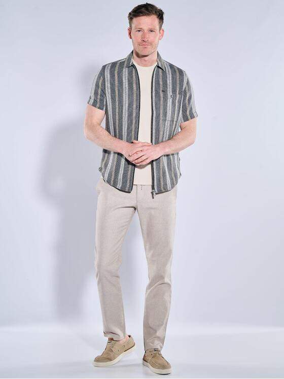 engbers Herren Kurzarm-Hemd gestreift Anthrazit 38893