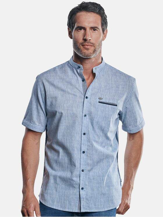 engbers Herren Hemd uni Himmelblau 30089