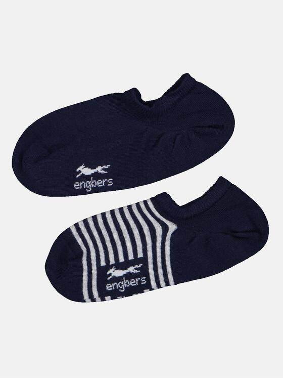 engbers Herren Sneakersocken 2er Pack Blau 33270