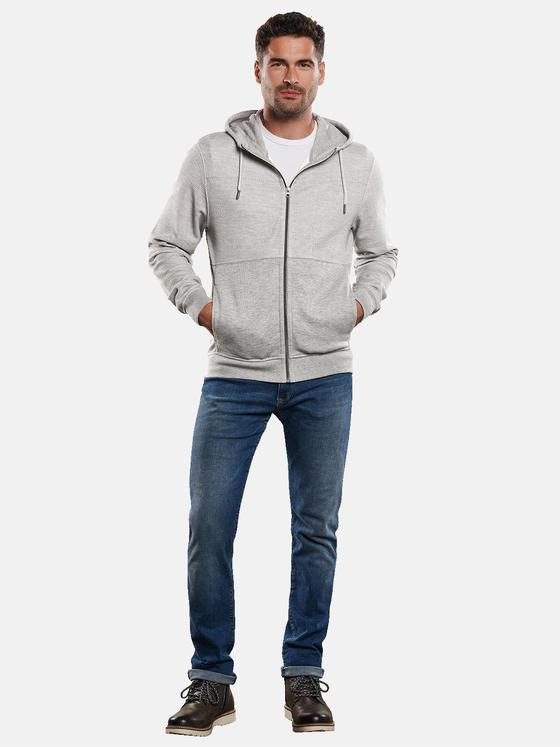 engbers Herren Sweatjacke strukturiert Grau 32438