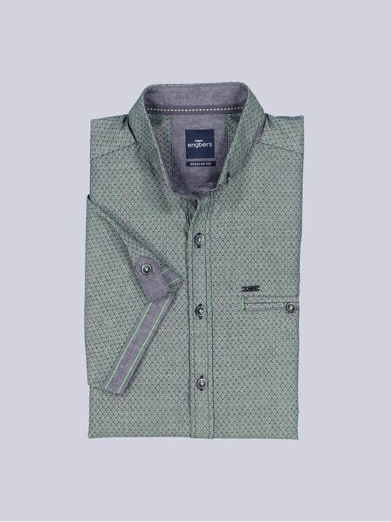 engbers Herren Kurzarm-Hemd strukturiert Hellgruen 38575