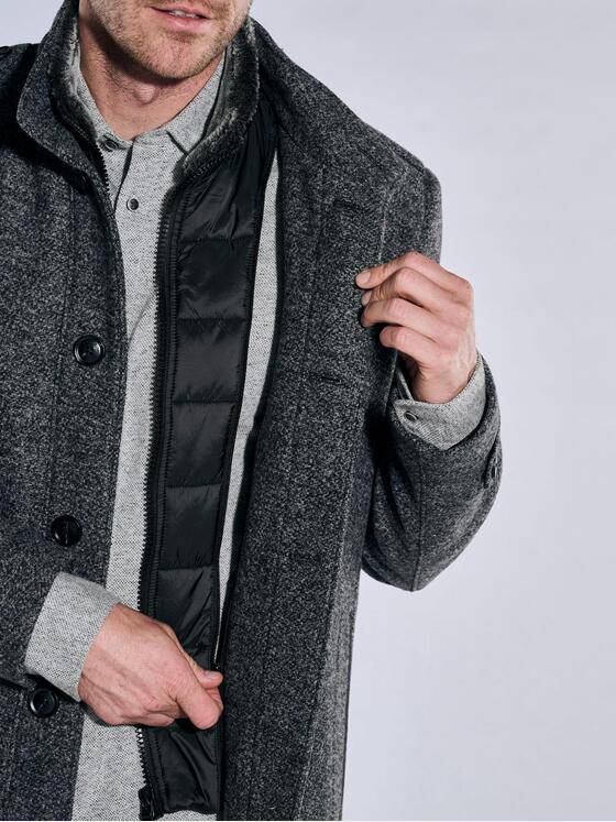 engbers Herren Mantel mit Inlet Anthrazit 37542