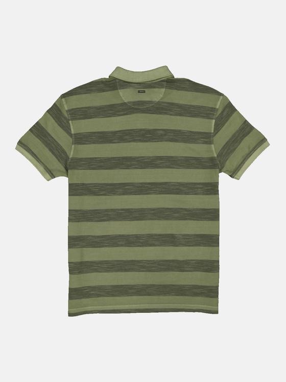 engbers Herren Polo-Shirt gestreift Grün 34823