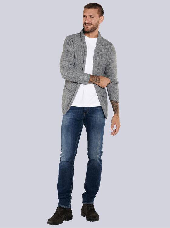 emilio adani Herren Strick-Sakko regular Grau 35729