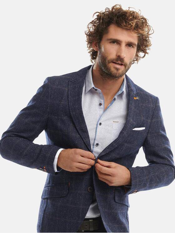emilio adani Herren Freizeit-Sakko slim fit Blau 30898