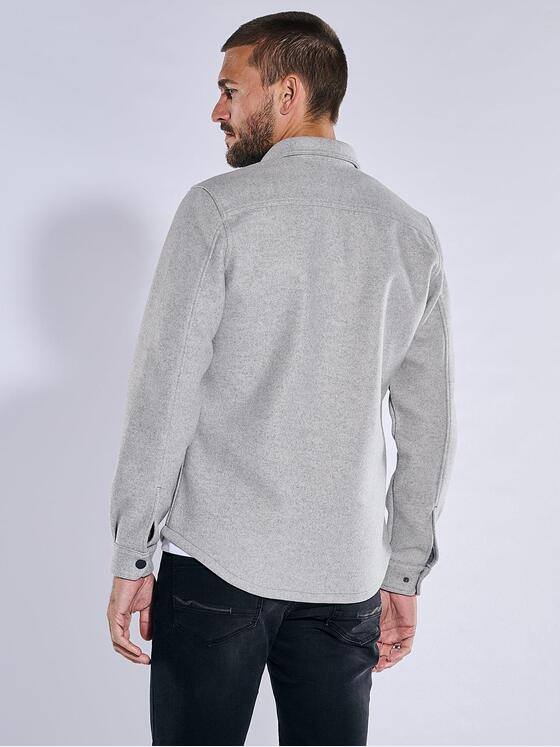 emilio adani Herren Overshirt uni Grau 37632