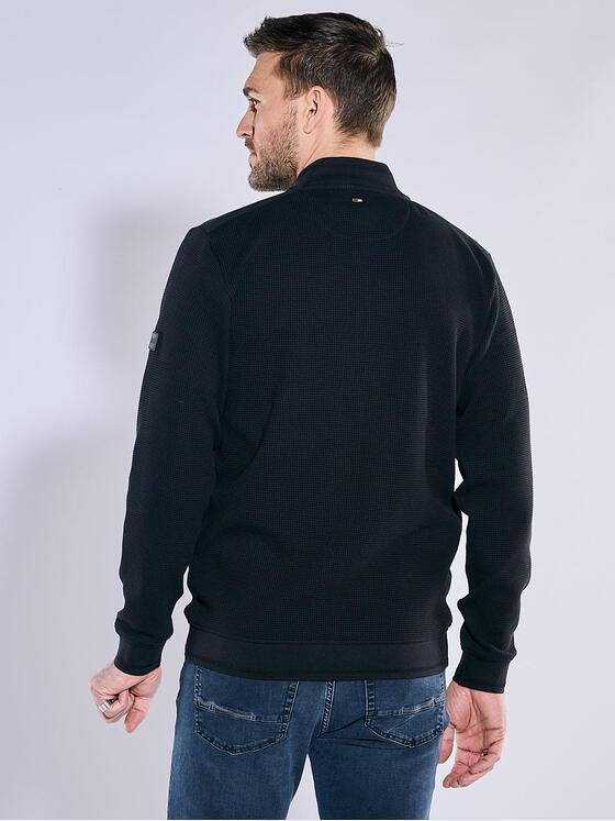 emilio adani Herren Sweatjacke im Bomberstyle Schwarz 38456