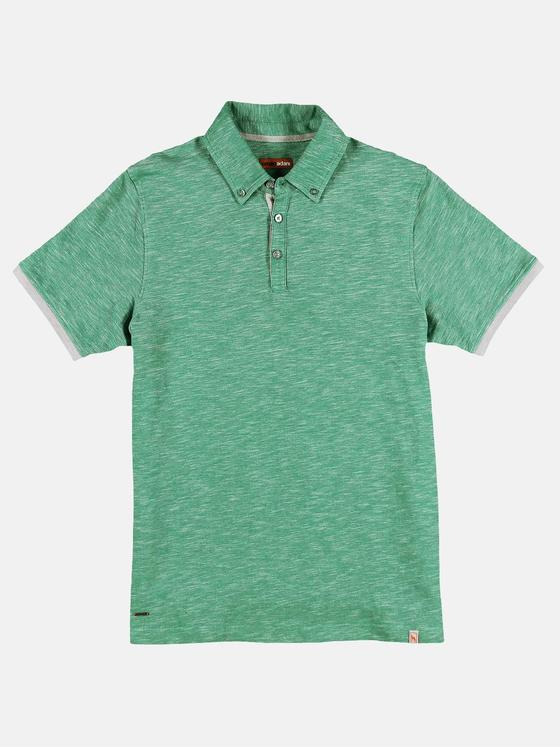 emilio adani Herren Poloshirt mit modischem Button Down Kragen Grün 29249