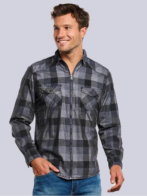 engbers Herren Langarm-Hemd aus Baby-Cord Brilliantblau 33672