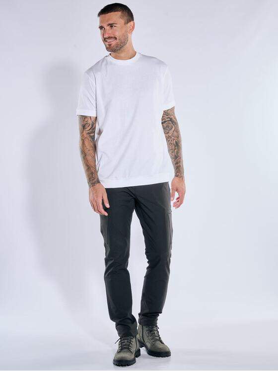 emilio adani Herren Cargo-Hose mit Tunnelzug Schwarz 39113