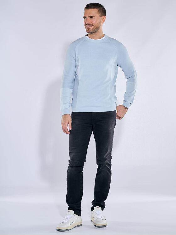 emilio adani Herren Pullover uni Blau 38299