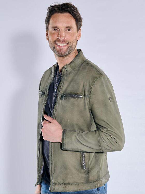 engbers Herren Lederjacke Khaki 38406