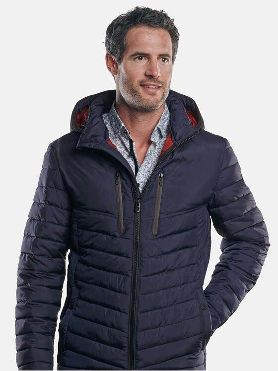 engbers Herren Steppjacke mit abnehmbarer Kapuze Saphirblau 30207