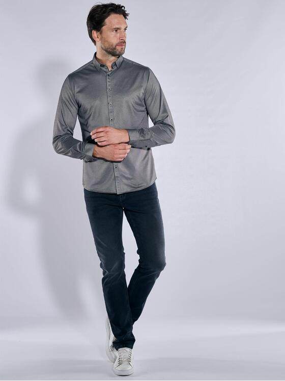 ENGBERS GERMANY Herren Langarm-Hemd slim fit Grau 37877