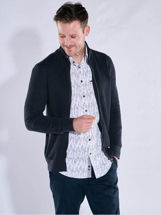 engbers Herren Cardigan regular Saphirblau 38311