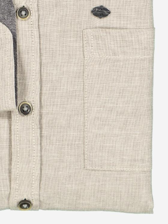 engbers Herren Langarm-Hemd uni Beige 36542