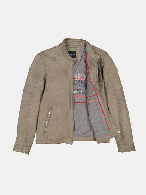 engbers Herren Lederjacke regular Grau 36181