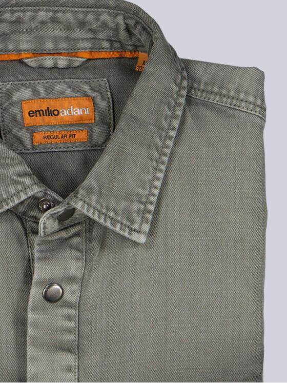 emilio adani Herren Overshirt mit besonderer Waschung Oliv 40333