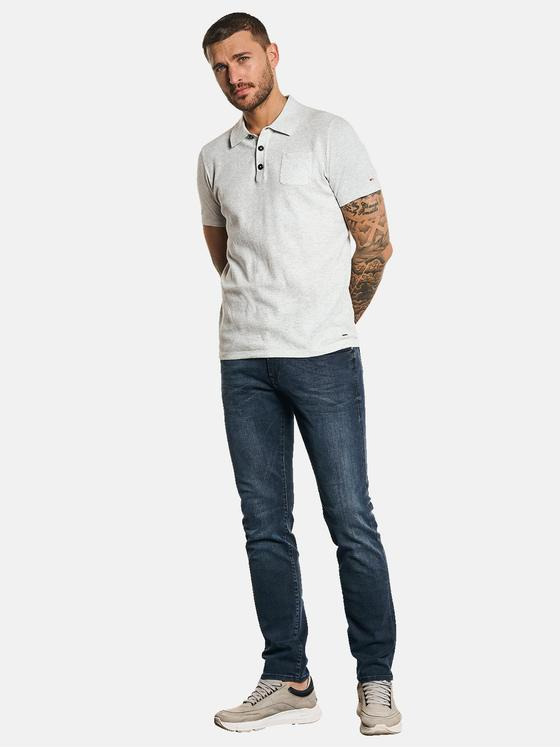 emilio adani Herren Polo-Shirt mit Brusttasche Grau 32806