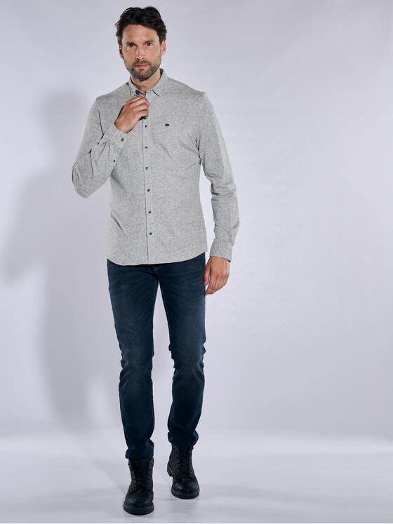 engbers Herren Langarm-Hemd slim fit Silbergrau 37842