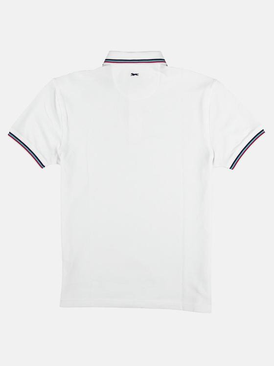 engbers Herren Poloshirt mit angesagten Kontrastdetails Reinweiss 29211