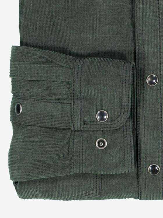 engbers Herren Langarm-Hemd uni Dunkelgruen 37391