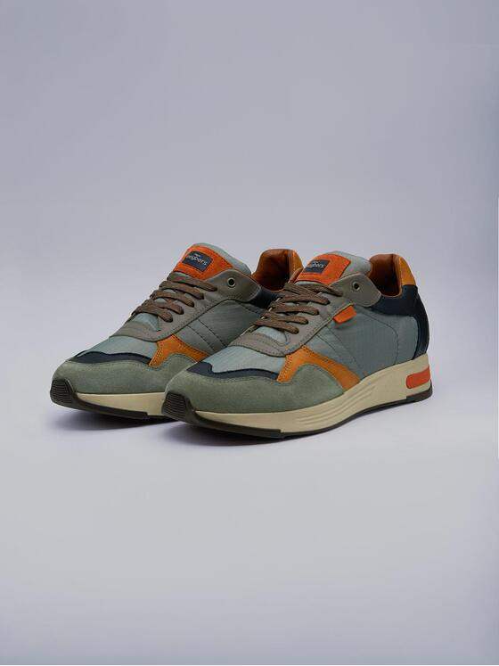 engbers Herren Sneaker aus Materialmix Hellgruen 38537