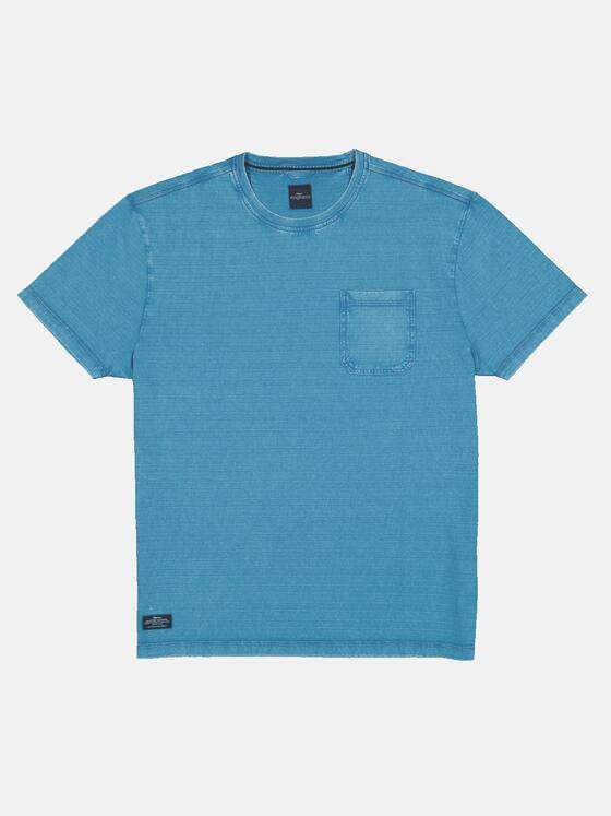 engbers Herren T-Shirt gestreift Petrolblau 33433