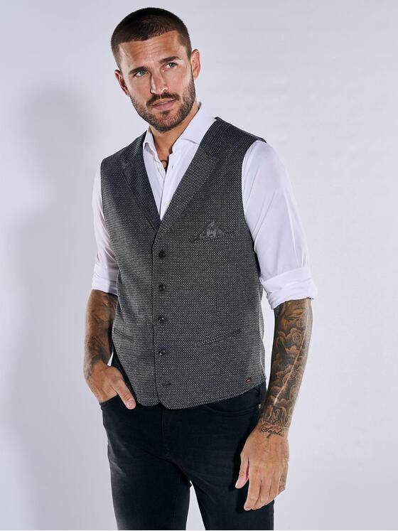 emilio adani Herren Sakko-Weste slim fit Grau 37567