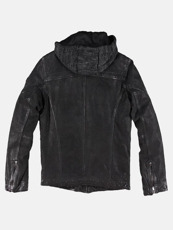 engbers Herren Stylische Lederjacke Schwarz 30752