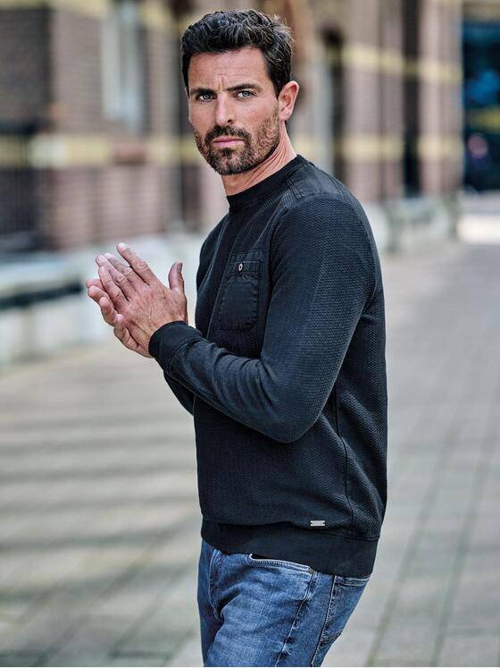 engbers Herren Langarm-Shirt uni Anthrazit 38059