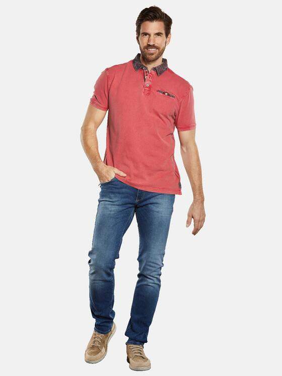 engbers Herren Polo-Shirt strukturiert Rot 34337