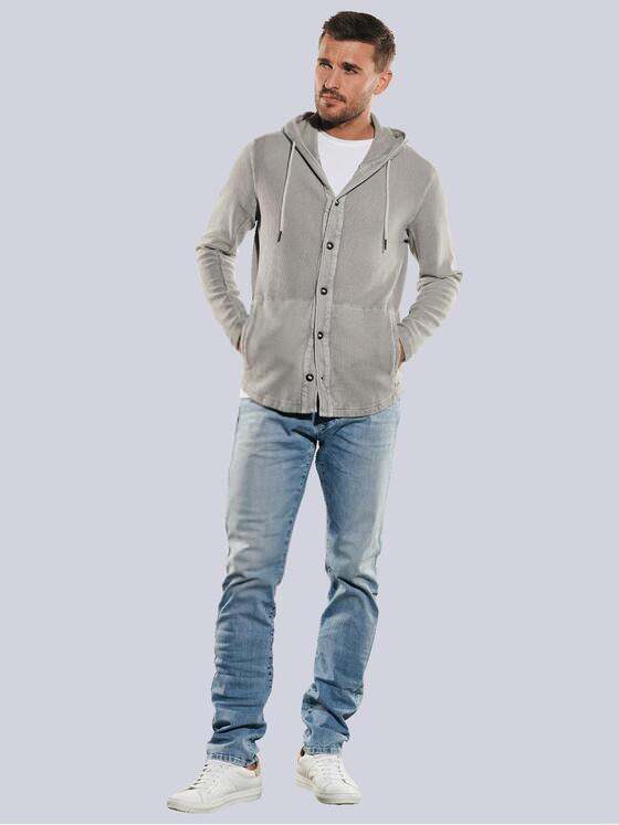 emilio adani Herren Sweatjacke mit Kapuze Grau 35236