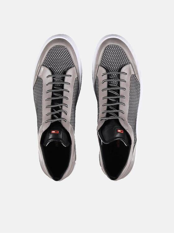 emilio adani Herren Sneaker im angesagten Materialmix Grau 31081