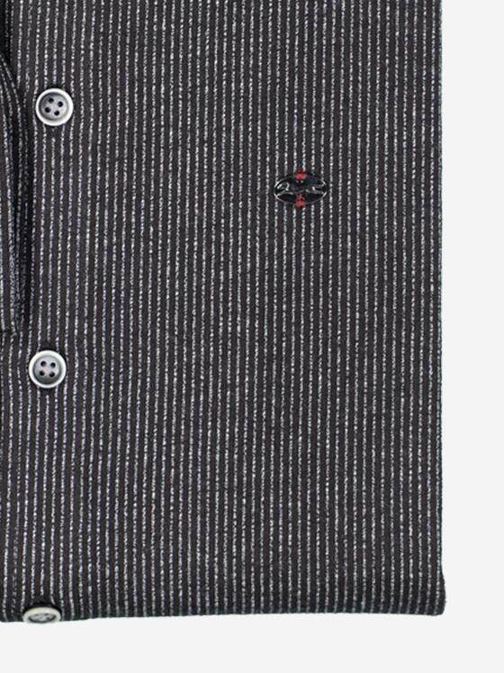 engbers Herren Langarm-Hemd slim fit Schwarz 37844