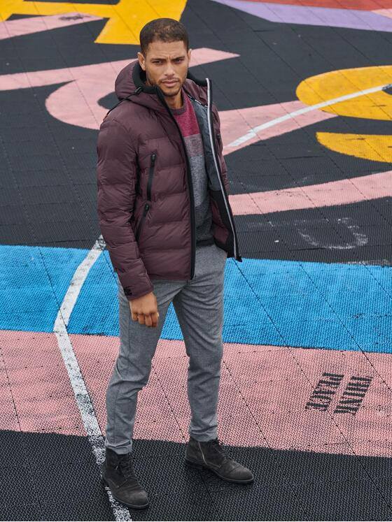 emilio adani Herren Jacke mit wasserdichten Zippern Rot 32252