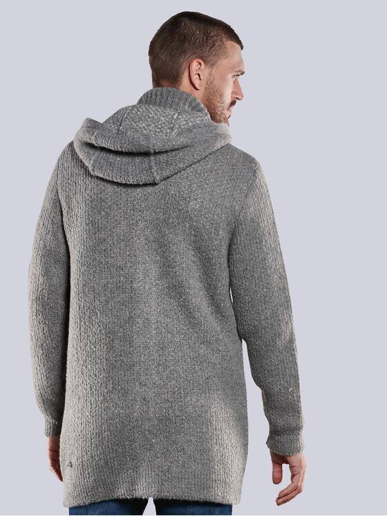 emilio adani Herren Strickjacke mit abnehmbarer Kapuze Beige 33825