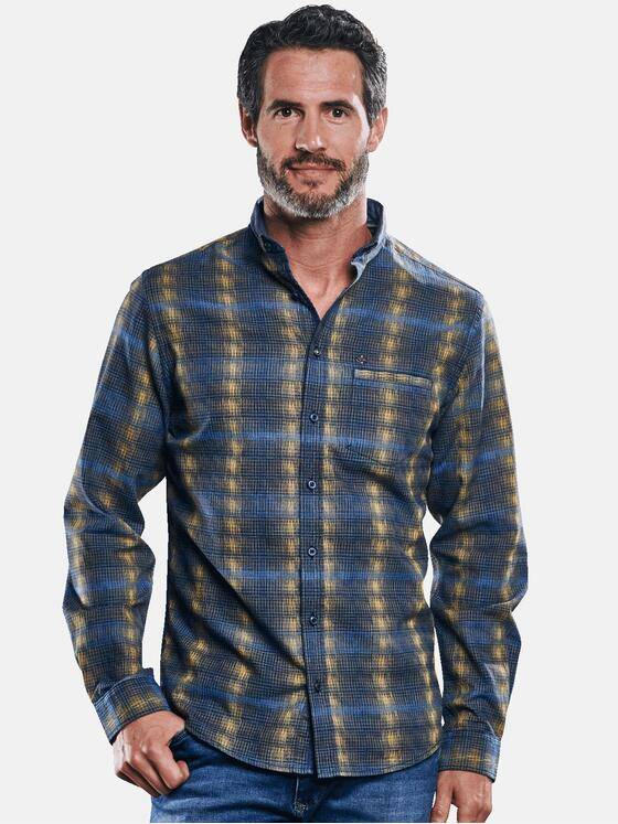 engbers Herren Außergewöhnliches Karohemd Safrangelb 30840