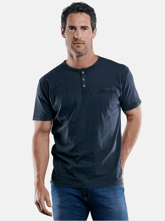 engbers Herren Henley T-Shirt Saphirblau 29221