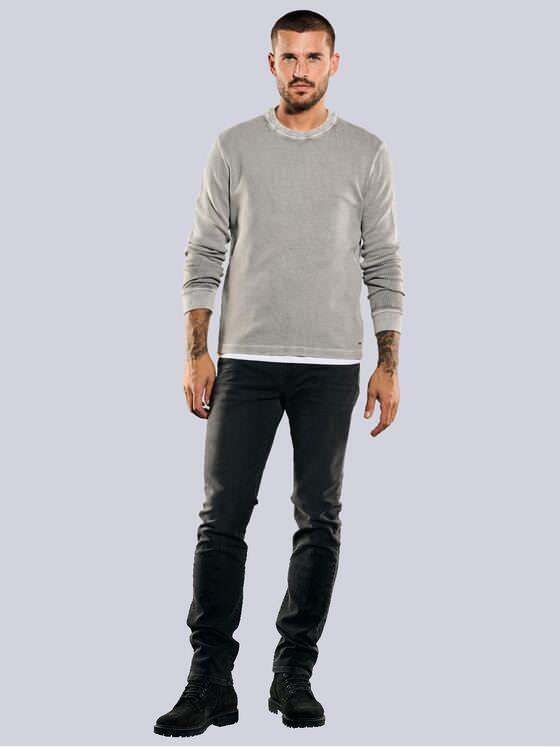 emilio adani Herren Sweatshirt uni Grau 35624